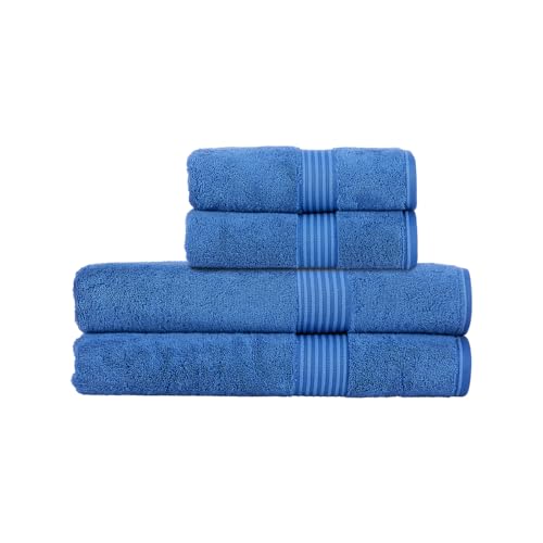 Christy Supreme Hygro 4 Piece Towel Set | Deep sea | 100% Luxury Supima Cotton | Ultra Soft | Super Absorbent | 650GSM |2 Bath Sheets 2 Hand Towels - color: Deep Sea, size: 4 Piece Bath Sheet Set