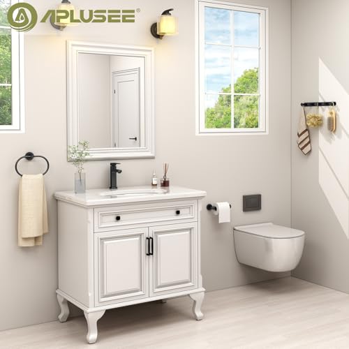 Matte Black Bathroom Hardware Set, 2-piece, 304 Stainless Steel | Bathroom Accessories Set for Bathroom Restroom, 180° rotating Towel Ring, Open-arm Toilet Paper Holder, Drilling Mounted - color: Matte Black Oval Shape
