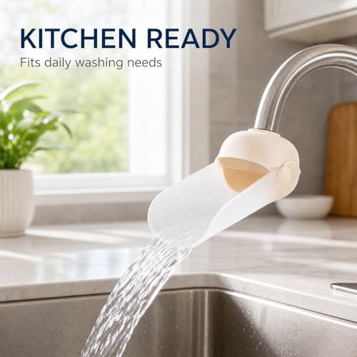 Faucet Extender for Toddlers, Sink Extender for Bathroom & Kitchen,Tap Extension for Easy Hand Washing(Apricot) - color: Apricot