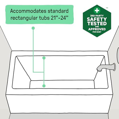Ingenuity My Bath Seat for Sit-Up Baby Bathing, Sure & Secure Suction Cups, ASTM Safety Tested & Approved, Backrest for Assisted Sitting, Easy Setup & Storage, Gray - color: Gray