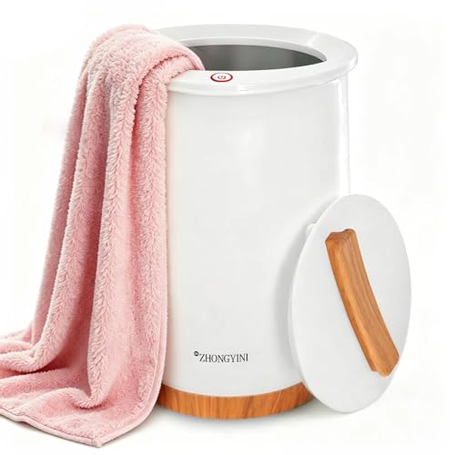 Luxury Bucket Towel Warmer for Bathroom, Large, Auto Shut Off | Large 20L capacity fits 2 oversized 40"x70" towels, 1-min rapid heating, auto shut-off safety, luxury spa experience at home