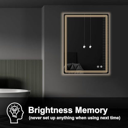 LED Bathroom Mirror with Lights, Anti-Fog, Dimmable, Lighted Bathroom Vanity Mirror for Wall, UL-Certified (28 x 20) - size: 28"L x 20"W