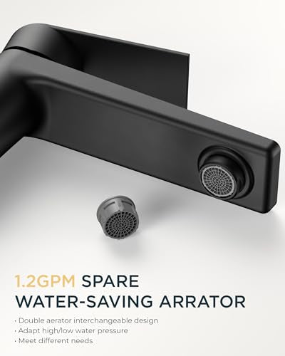 FORIOUS Black Bathroom Faucet 1 Hole, RV Bathroom Sink Faucet Single Hole | Single Hole Bathroom Sink Faucet Matte Black, Single Handle Rv Faucet Bathroom for Sink with Deck Plate and Pop Up Drain - color: Matte Black