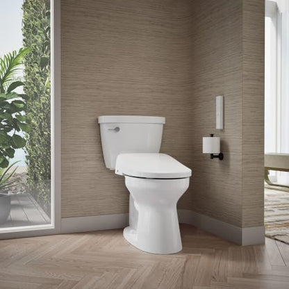 KOHLER PureWash E835 Elongated Electric Bidet Toilet Seat w Remote, White | 39399-0, Adjustable Position, Termperature and Pressure, Self Cleaning - size: Elongated