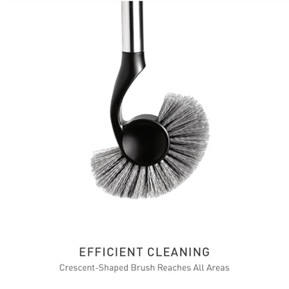 simplehuman Toilet Brush with Caddy Stainless Steel, Black - color: Black, style: Toilet Brush