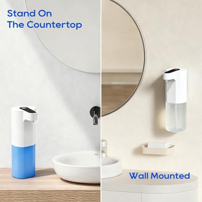 Automatic Soap Dispenser Touchless, Liquid & Foaming Soap Dispensers, USB Rechargeable Smart Hand Soap Dispenser, 3-Level Adjustable, 12.2oz/360ml (Gel Version and Foam Version) - color: Gel Version and Foam Version