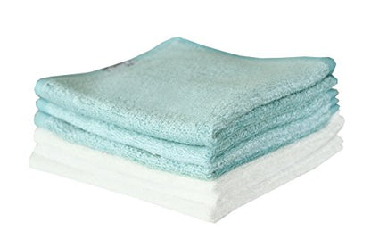 Copper Pearl 6 Ultra Soft Baby Bath Washcloths Premium Large Soft Sonny (Blue/White) 11" x 11" Towels - color: Sonny, size: 11 x 11 inches (Pack of 6)