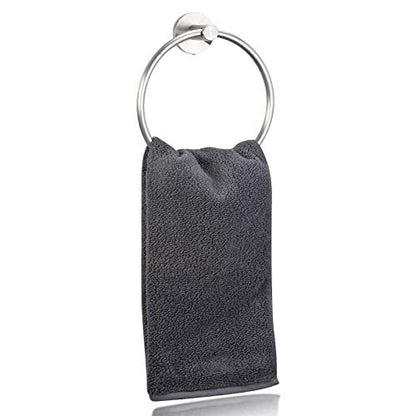Bahroom Towel Ring Stainless Steel SUS 304,Circle Hand Towel Holder,Matte Round Towel Holder Wall Mount Towel Rack Silver - color: Towel Holder
