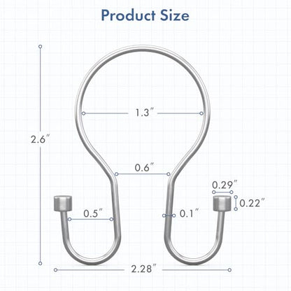 Bathway Shower Curtain Hooks Chrome Shower Curtain Rings with Cylindrical Design, 12Pcs Metal Shower Curtain Hooks Rust Proof, Smooth Glide Double Shower Hooks Rings for Shower Curtain - color: Chrome, style: Minimalist Shower Hooks with Cylinders