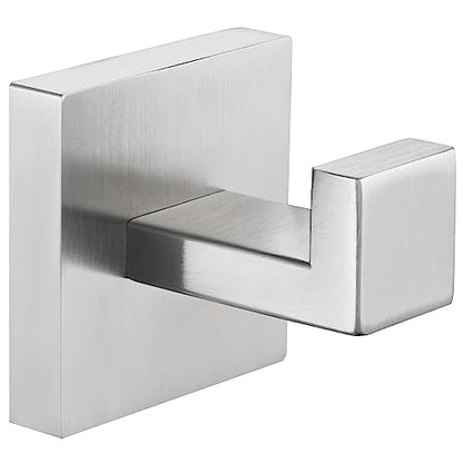 Angle Simple Bathroom Towel Hook Brushed Nickel, SUS304 Stainless Steel Hand Towel Rack, Square Coat Robe Hook, Wall Mount | SUS304 Stainless Steel, Hand Towel Holder for Kitchen Hallway Closet RV, Keep Neat and Organized, Screw Wall Mount - color: Brushe