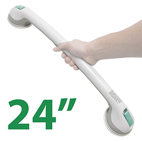 PCP Suction Grip Bathtub and Shower Safety Handle, White, 24 Inch - size: 24 Inch (Pack of 1)