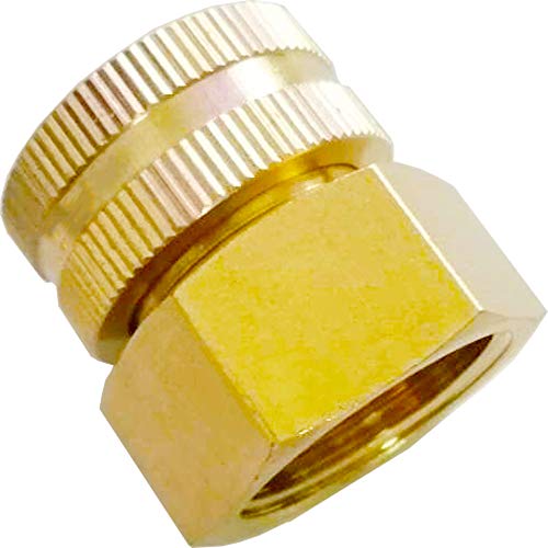YOUHO Garden Hose Adapter 3/4 NTP Female x 3/4 GHT(F) Drip Irrigation Tubing to Faucet - Reusable Connector Fittings for Most Rain Bird, Orbit, Dig, Toro, Garden Extension Repair Fitting - size: 3/4 inch