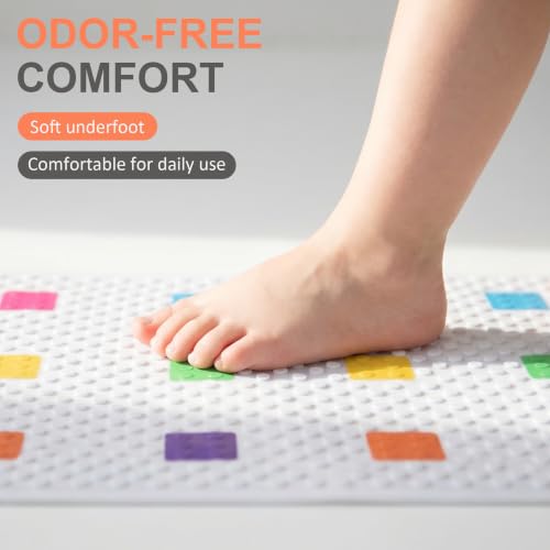 Baby Bath Mat Non Slip, 26"x13", Bathtub Mat for Kids | Anti Slip - color: Multicolor