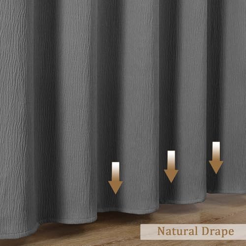 Aiyufeng 3D Textured Grey Shower Curtain for Bathroom, Fabric Shower Curtain Soft Cloth & Hotel Spa Quality, Luxury Boho Bathroom Curtains, Machine Washable, Grey, 72x72 Inches - color: Grey, size: 72"W x 72"L (Pack of 1)