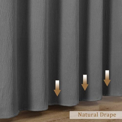 Aiyufeng 3D Textured Grey Shower Curtain for Bathroom, Fabric Shower Curtain Soft Cloth & Hotel Spa Quality, Luxury Boho Bathroom Curtains, Machine Washable, Grey, 72x72 Inches - color: Grey, size: 72"W x 72"L (Pack of 1)