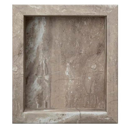 Palisade 17.5 in x 15.5 in Vinyl Shower Niche Venetian Marble | Waterproof Shower Insert - color: Venetian Marble