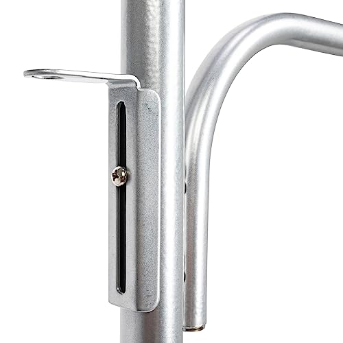 Household Essentials Hinge-It Clutterbuster Steel Valet Family Towel Bar, Silver - color: Silver