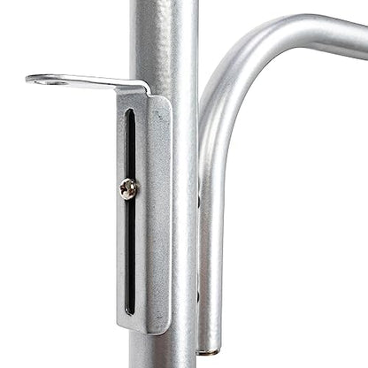 Household Essentials Hinge-It Clutterbuster Steel Valet Family Towel Bar, Silver - color: Silver