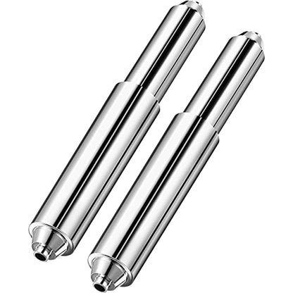 Shappy 2 Pcs Universal Toilet Paper Holder Replacement Rod Spring Loaded Plastic Retractable Paper Replacement Rod Toilet Tissue Roll Holder Insert for Bathroom Home Fixture Accessories (Silver) - color: Silver