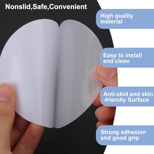 40 PCS Non-Slip Bathtub Stickers, Anti Slip Shower Stickers Safety Bathtub Strips Adhesive Decals with Premium Scraper for Bath Tub Shower Stairs (Clear)