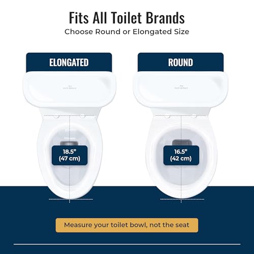BATH ROYALE Potty Training Seat - Soft Close, Kingsport BR720-00, Round White, Adult & Child Combo - color: White, size: Round