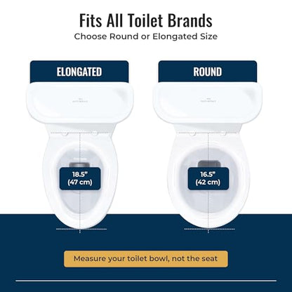 BATH ROYALE Potty Training Seat - Soft Close, Kingsport BR720-00, Round White, Adult & Child Combo - color: White, size: Round