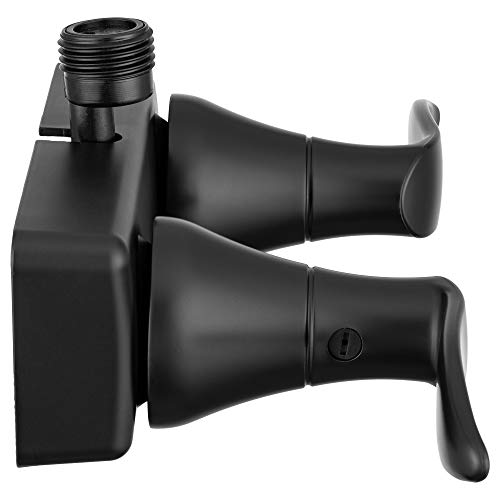 Dura Faucet DF-SA100LH-MB RV Shower Valve Diverter (Matte Black) | RV shower valve diverter - switches spout to shower head. Matte Black finish. - color: Matte Black