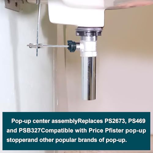 2 Pack Lavatory Pop Up Center Piece Assembly,Pop Up Drain Repair Kit,Fits Most Popular Brands,Replacement for PS2673,PS469 and PSB327,Replacement Bathroom Sink Pivot Rod,18MM&15MM Ball, Chrome - size: 18MM Ball + 15MM Ball Kit 2 Set