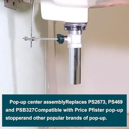 2Pack Sink Drain Parts, Lavatory Pop-Up Stopper Assembly with Plug, Bathroom Sink Drain Repair Kit,Pop-Up Drain Repair Kit,Pivot Ball Rod Replacement Fits Price Pfister & Most Popular Bands - size: Rod + Plug 2 Set