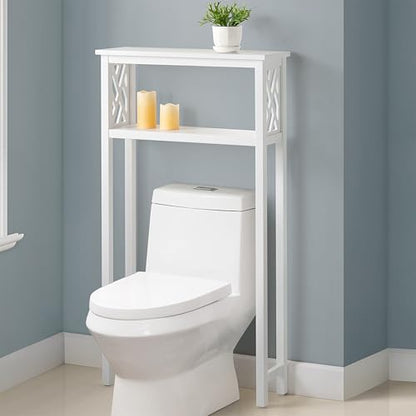 Alaterre Furniture Coventry Over the Toilet Storage Shelf, White, 27” x 48”