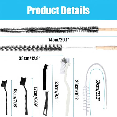 8 Pack Washing Machine Cleaner Brush, Dryer Cleaning Brush, Crevice Cleaning Brush for Bathroom, Shower, Kitchen, Cup,Tile, Tub, Sink-Ideal and Aractical Household Cleaning Tool Set