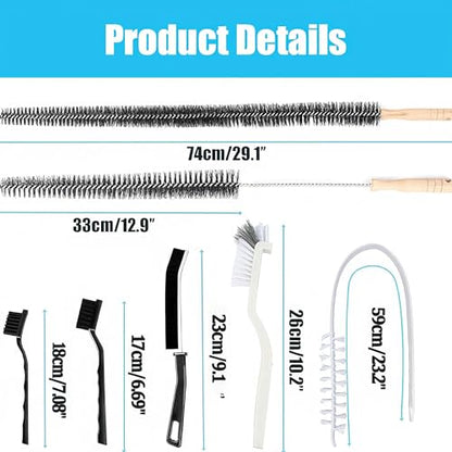 8 Pack Washing Machine Cleaner Brush, Dryer Cleaning Brush, Crevice Cleaning Brush for Bathroom, Shower, Kitchen, Cup,Tile, Tub, Sink-Ideal and Aractical Household Cleaning Tool Set