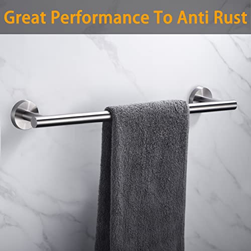 Nolimas Brushed Nickel Bath Towel Bar Single Bars Towel Rack Rod Classic Wall Mounted SUS304 Stainless Steel Toilet Kitchen Bathroom Towel Holder Towel Shelf Single Layer,24 inches-2 Pack - color: Brushed Nickel, size: 24inch 2Pack