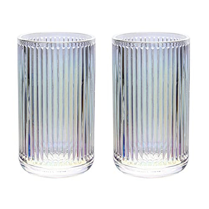 Gaolinci 2 Pcs Glass Tumbler Cup,Toothbrush Holder, Bathroom Cups, 13 oz - color: Dazzle Color, size: 13 oz