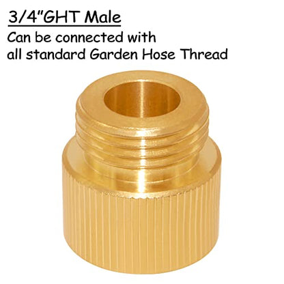 Uenede Garden Hose Bib Adapter 1-1/16" Fine Thread Female to 3/4"GHT Male | 1" Measure Inside Diameter Compatible with Outdoor Faucet to Garden Hose