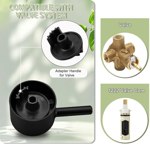 Replacement for 100657 Moen Tub/Shower Lever Handle, Compatible with Moen PosiTemp Valve Systems and Trol Valve, Single Handle Faucets for Adjust Water Volume and Temperature, Matte Black