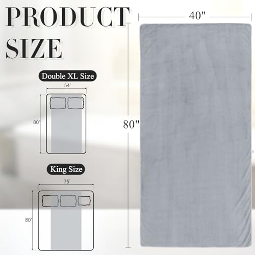 SmoothNovelty 2 Pcs Oversized Bath Towels 40 x 80 Inch, Extra Large Bath Sheets Microfiber Lightweight & Quick Dry, Jumbo Shower Towels for Adults Beach, Gym, Pool, Spa, Travel (Light Gray) - color: Light Gray