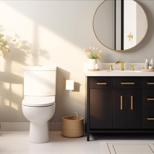 Brushed Gold Bathroom Faucet Waterfall, 2 Handle Brass Bathroom Sink Faucet Widespread, Modern 6-16 Inch Bathroom Faucets 3 Hole, Bathroom Vanity Faucets for Hotel, NOT Included Pop-up Drain - color: Brushed Gold, style: NO Pop Up Drain