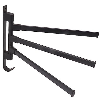Swivel Towel Black Swivel Towel Swivel Hand Towel Punch Bathroom Towel Rack Wall Mounted Bathroom Corner Hanging Rod Bath Towel Bars (3 Arms) - color: 3 Arms