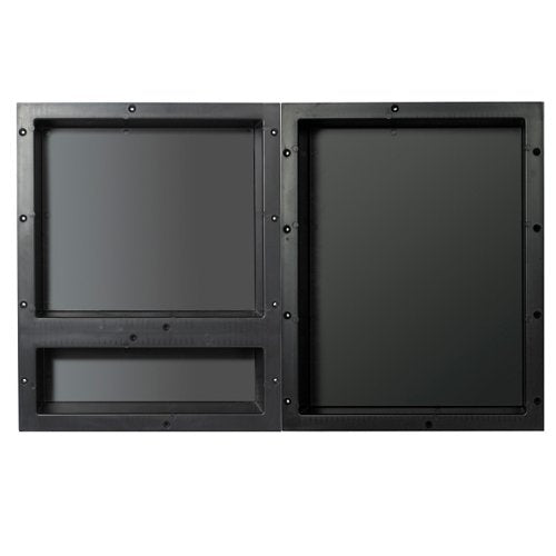 Tile Redi USA RNTH1620D-20S Niche Triple Recessed Shower Shelf, Three Shelves, 20" H X 32" W, Black - size: 20" H X 32" W, style: 3 Shelves