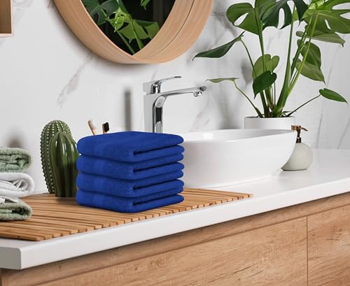 Avalon Towels Wash Cloths 12 Pack Royal Blue 100% Cotton Washcloths 12x12 Face Towels, Wash Rags, Facial Towel, fingertip Towel for Bathroom, Royal Blue Washcloth - color: Royal Blue