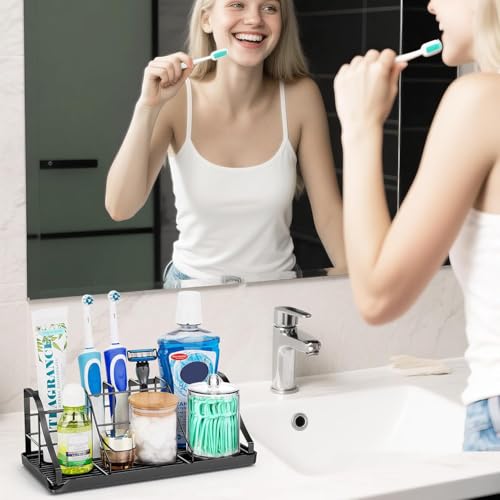 Bathroom Organizers and Storage,7 Slots, Kids Electric Toothbrush Holders | Easy to Clean,Multifunctional,Kids Electric Toothbrush Organizer,Drainage,Removable,For Bathroom,Vanity,Kitchen Sink,Office - size: X-Large