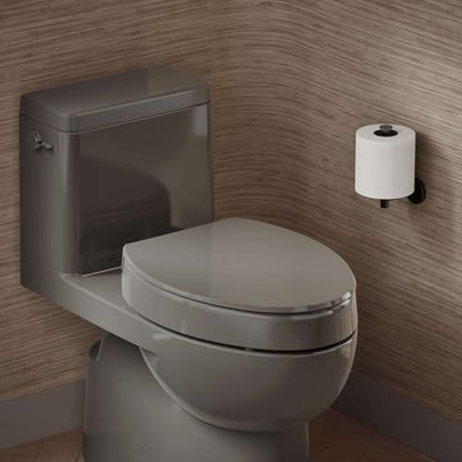 KOHLER Hyten 3" Height Solft Close Elongated Toilet Seat, White | 25875-0, Elevated Contoured Seat, Grip-Tight Bumpers, Quick-Attach Hardware - color: White, size: Elongated