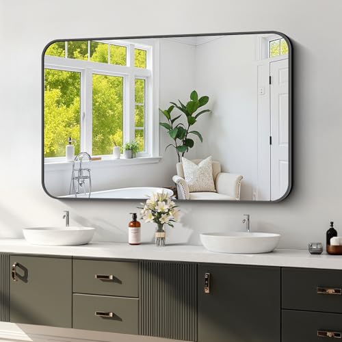 Koonmi Bathroom Wall Mirror,30x48 Inch Large Vanity Mirror for Over Sink - size: 48"L x 30"W