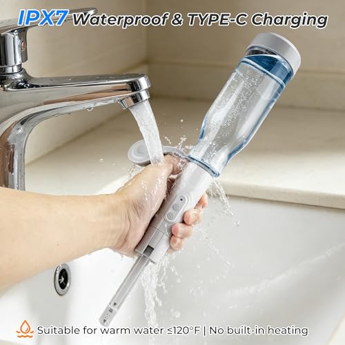 Portable Bidet for Travel, 500mAh Electric Handheld Bidet with 400ml Bottle | Rechargeable Bidet Sprayer, IPX7 Waterproof High Pressure Jet Spray for Men Women Postpartum & Camping