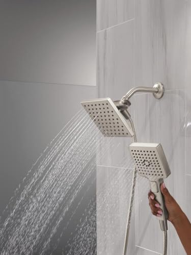 5-Setting Two-in-One Combination Shower with Additional Mount - color: Spotshield Brushed Nickel