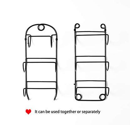Towel Racks for Bathroom Wall Mounted Metal Wine Rack Towel Shelf Towel Holder for Bath Black - color: Black