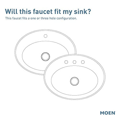 Moen Halle Spot Resist Brushed Nickel Two-Handle Centerset Bathroom Sink Faucet with Drain Assembly, 84971SRN - color: Spot Resist Nickel, size: (Pack of 1)
