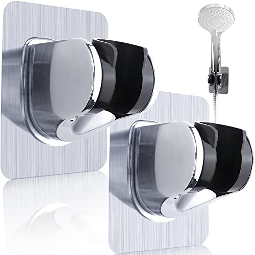 2 Pcs Adjustable Suction Cup Shower Head Holder Removable No Drill for Bath | Strong Suction, Punch-Free, Drill Free, Adhesive Suction Cup, For Shower Wand & Hose
