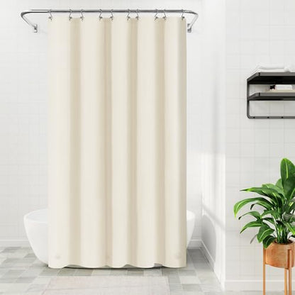 Barossa Design 54W x 78H Stall Shower Curtain Liner Beige | Waterproof PEVA, 3 Bottom Magnets, Metal Grommets, Lightweight Plastic Shower Liner 54x78 Inches for Bathroom Stall - color: Beige, size: 54"W x 78"L (Pack of 1)